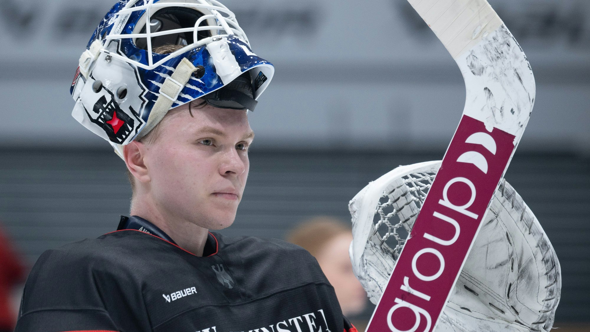 Deutschlands Torhüter Tobias Ancicka. Bei den Kölner Haien verlängerte der 22-Jährige nun seinen Vertrag.