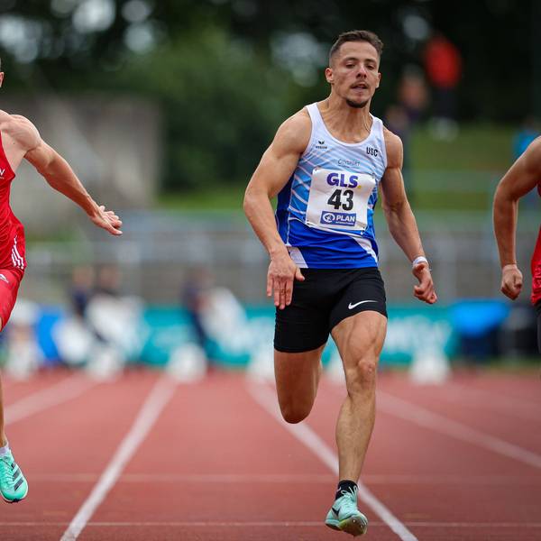 80. Deutsche Leichtathletik-Meisterschaften U23 Goettingen, 01.07.23 Moritz Mainka Hamburger SV und Emilio Gonzales Rudolph USC Freiburg, 80. Deutsche Leichtathletik-Meisterschaften U23 am 01.07.23 im Jahnstadion in Goettingen Deutschland. *** 80 German Athletics Championships U23 Goettingen, 01 07 23 Moritz Mainka Hamburger SV and Emilio Gonzales Rudolph USC Freiburg , 80 German Athletics Championships U23 on 01 07 23 at Jahnstadion in Goettingen Germany Copyright: xBEAUTIFULxSPORTS/B.Hoffmannx