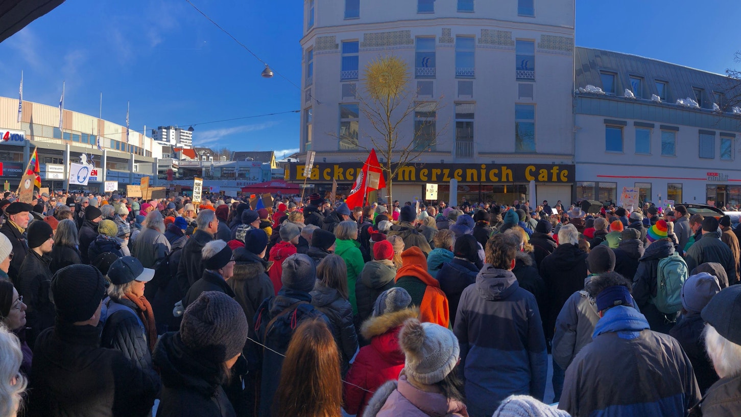 Im Januar kamen weit über 500 Teilnehmer zu einer Demonstration gegen rechts nach Bergisch Gladbach.