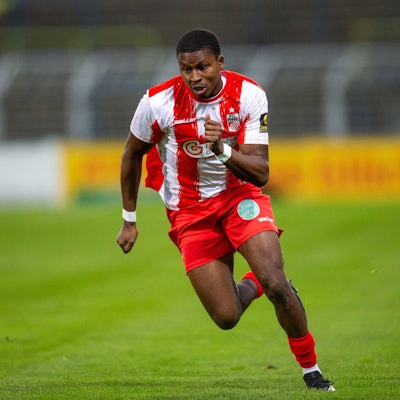 Leipzig , 291023 , Fussball Regionalliga Nordost Lok Leipzig - FC Rot Weiss Erfurt im Bild: Sidny Lopes Cabral Erfurt *** Leipzig , 291023 , Football Regionalliga Nordost Lok Leipzig FC Rot Weiss Erfurt in picture Sidny Lopes Cabral Erfurt