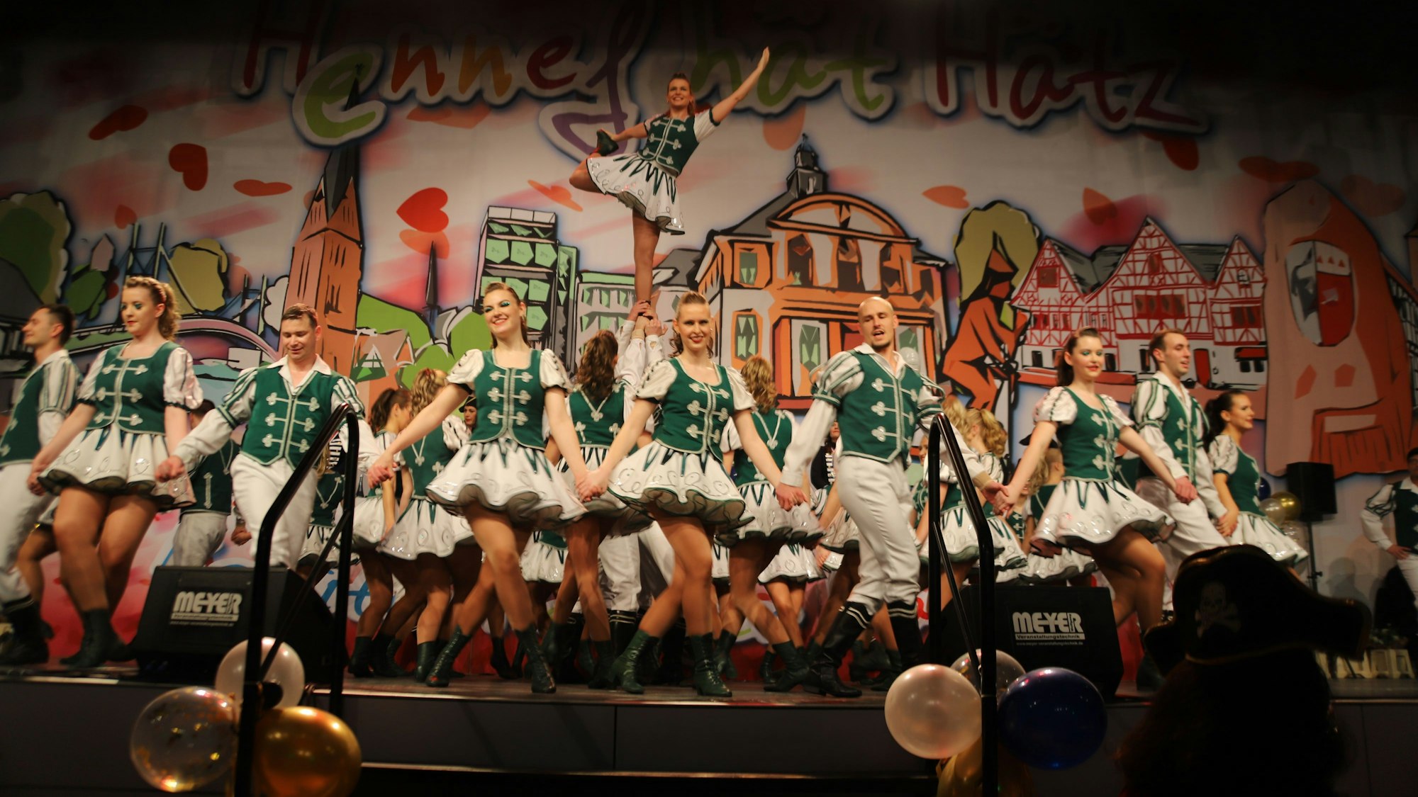 Die Funken Grün-Weiß vom Zippchen brachten den Saal auf Betriebstemperatur.