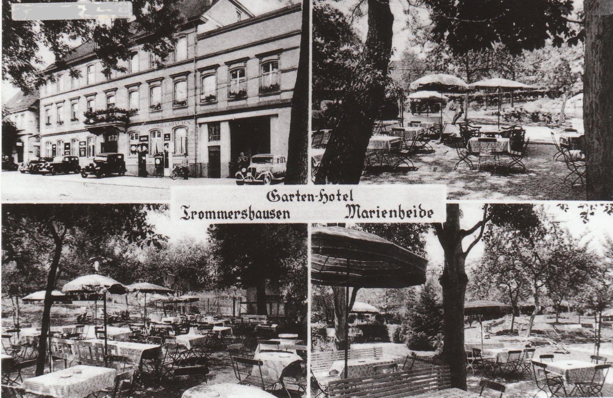 Das Hotel Trommershausen samt Garten als Postkartenmotiv.