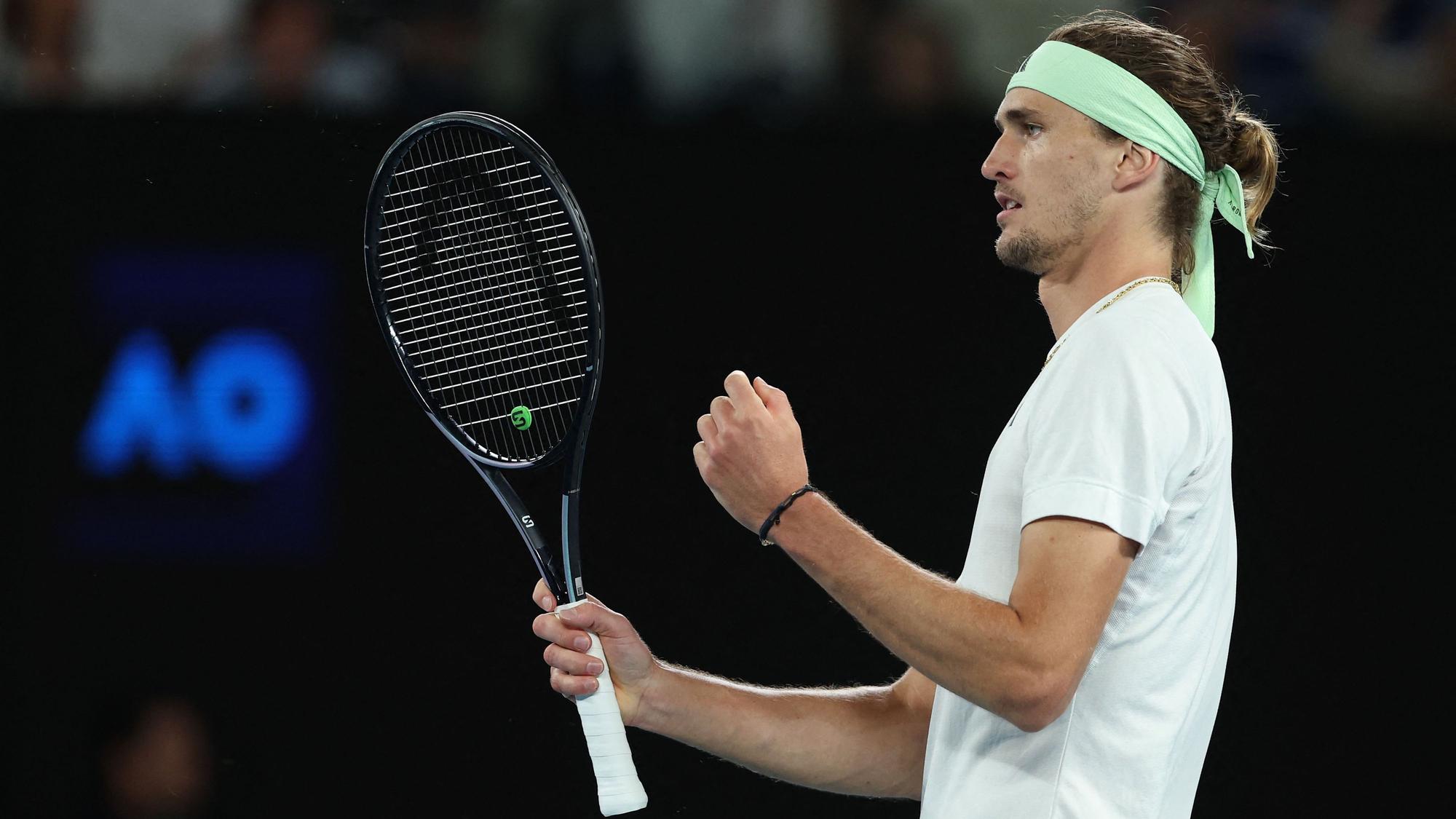 Alexander Zverev im Match gegen den Russen Daniil Medwedew