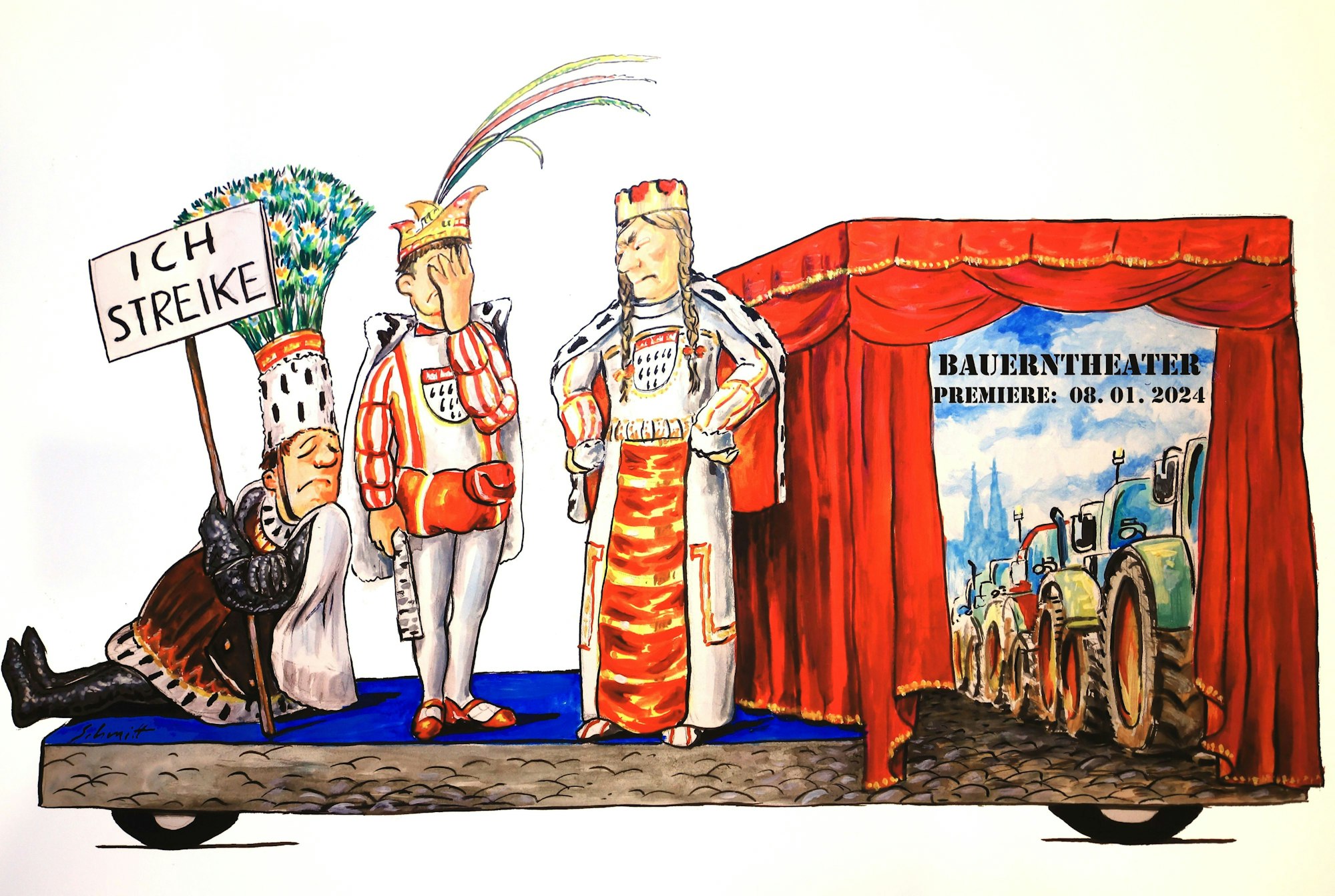 Ein aktuelles Thema sind die Bauernproteste.