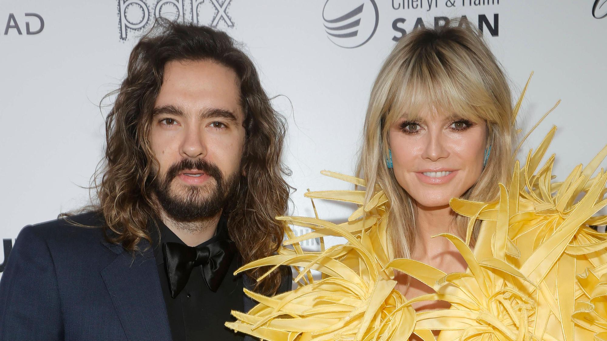 Heidi Klum und ihr Ehemann Tom Kaulitz auf einem roten Teppich. (Archivfoto)