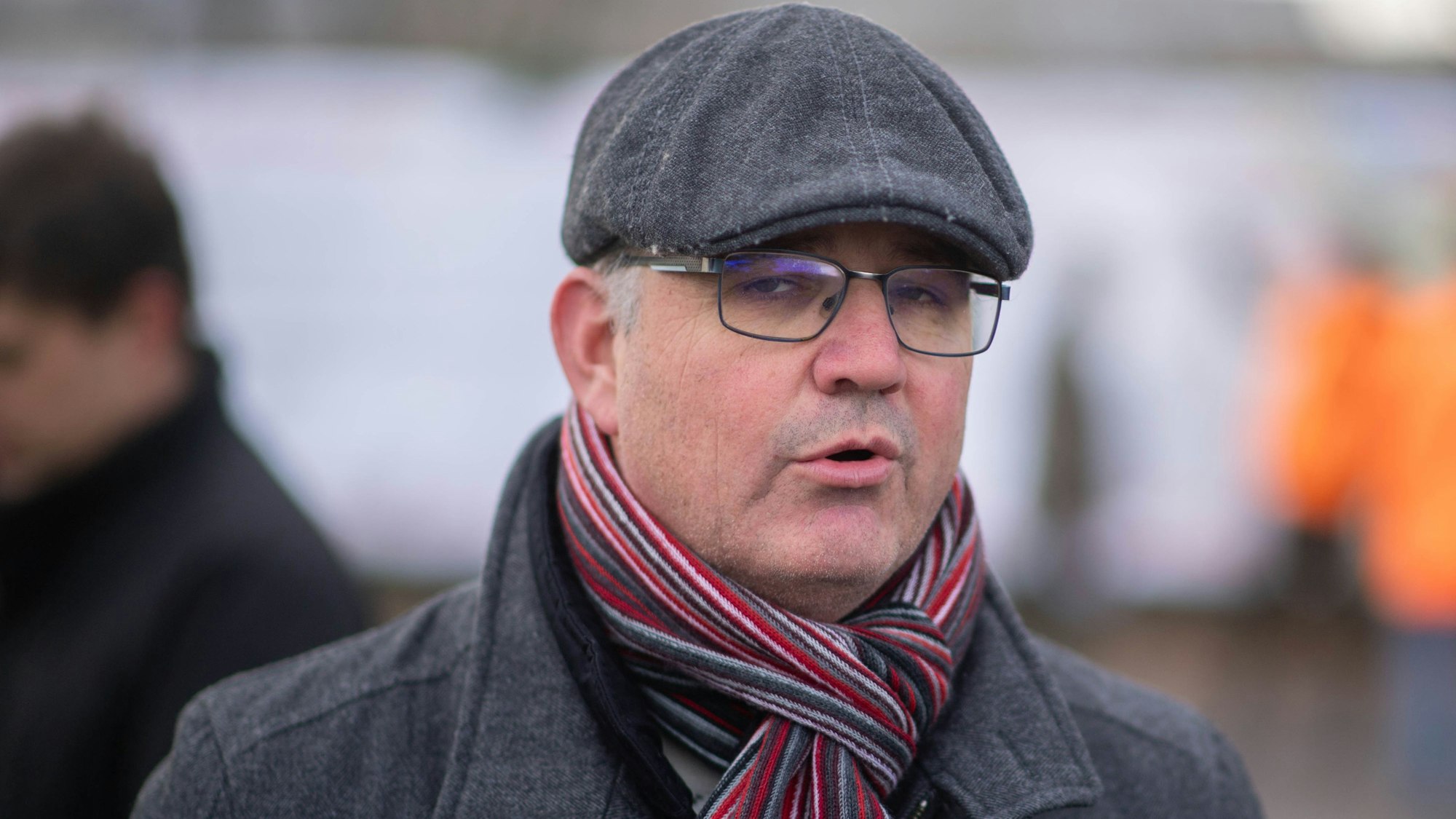 Helmut Dahmen bei der Demo in Euskirchen am 8. Januar.