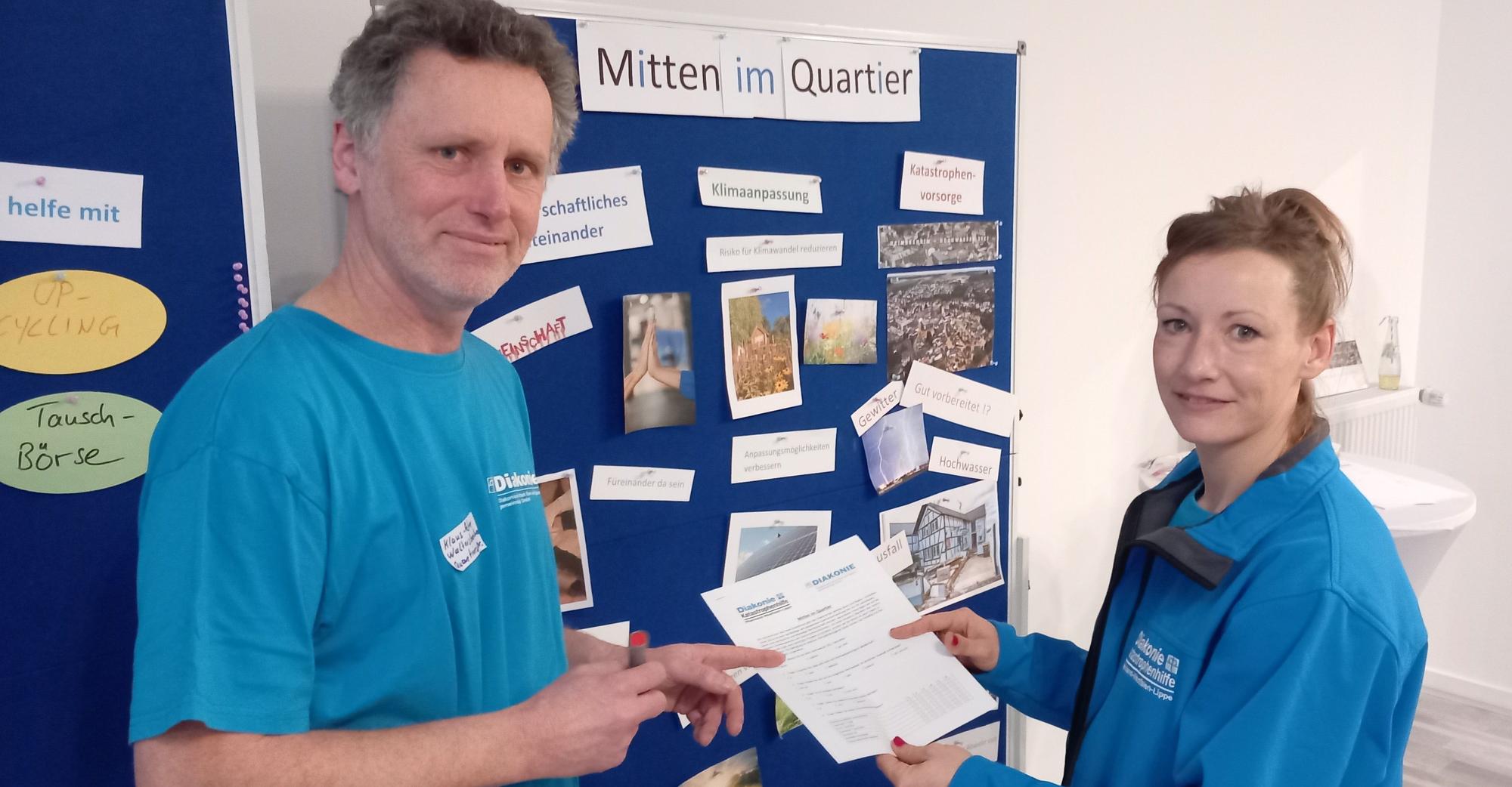 Klaus-Peter Waltersbacher und Nadine Schuster sind die Quartiersmanager