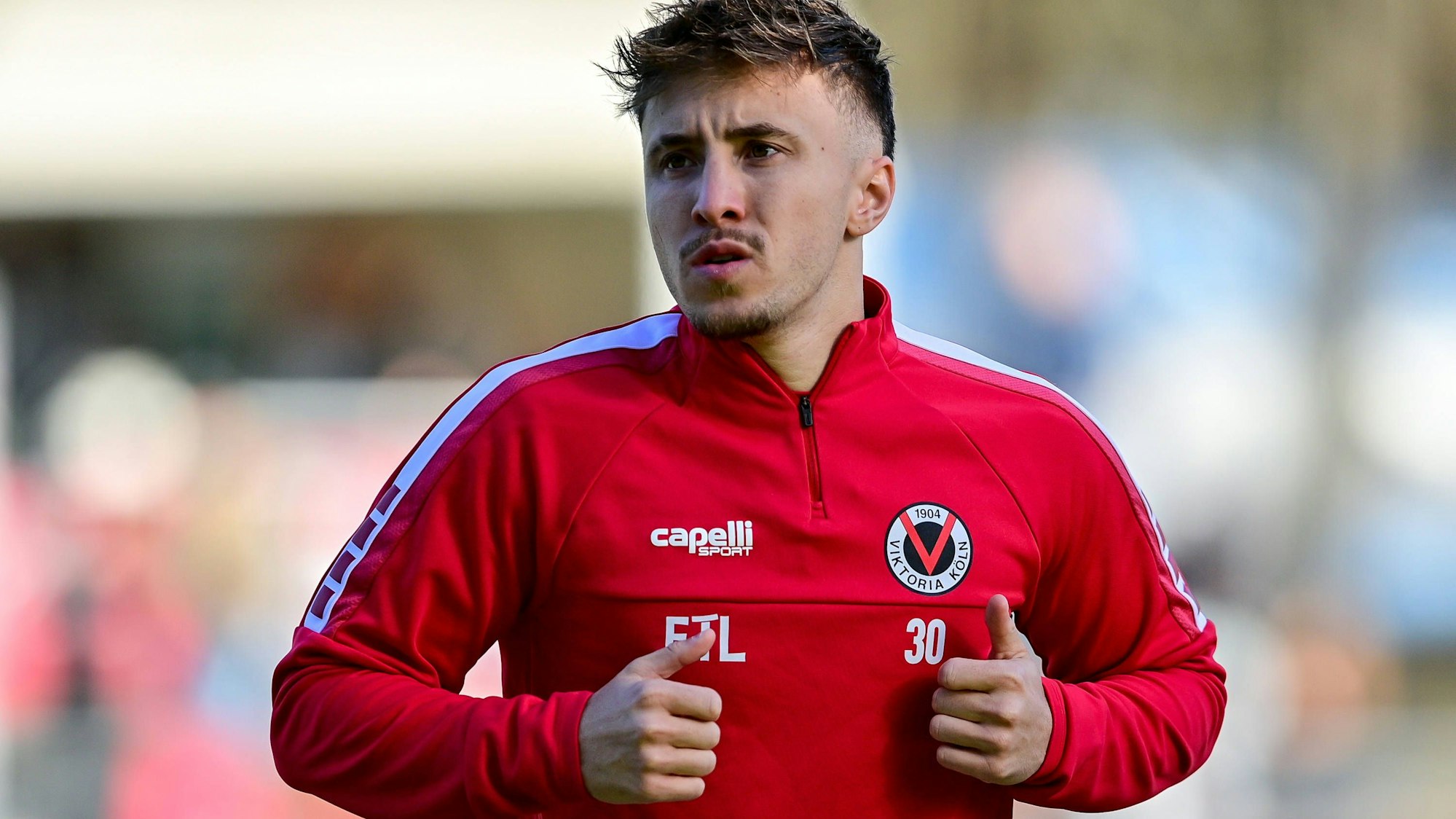 Luca Marseiler Viktoria Köln, 30 beim Aufwärmen, Einzelbild, Aktion, Action, 27.01.2024, Köln Deutschland, Fussball, 3. Liga, FC Viktoria Köln- SpVgg Unterhaching, DFB/DFL REGULATIONS PROHIBIT ANY USE OF PHOTOGRAPHS AS IMAGE SEQUENCES AND/OR QUASI-VIDEO. *** Luca Marseiler Viktoria Köln, 30 during warm-up, Single image, Action, Action, 27 01 2024, Köln Germany , Soccer, 3 Liga, FC Viktoria Köln SpVgg Unterhaching, DFB DFL REGULATIONS PROHIBIT ANY USE OF PHOTOGRAPHS AS IMAGE SEQUENCES AND OR QUASI VIDEO xslx