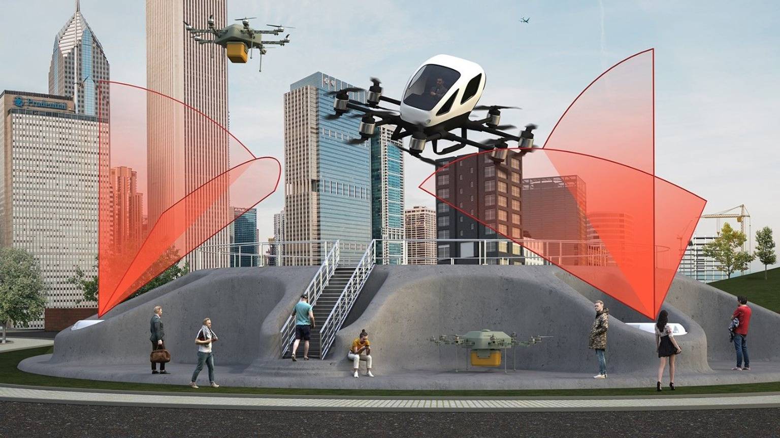 Vertiport-Überwachung per Radar von Fraunhofer FHR in Wachtberg