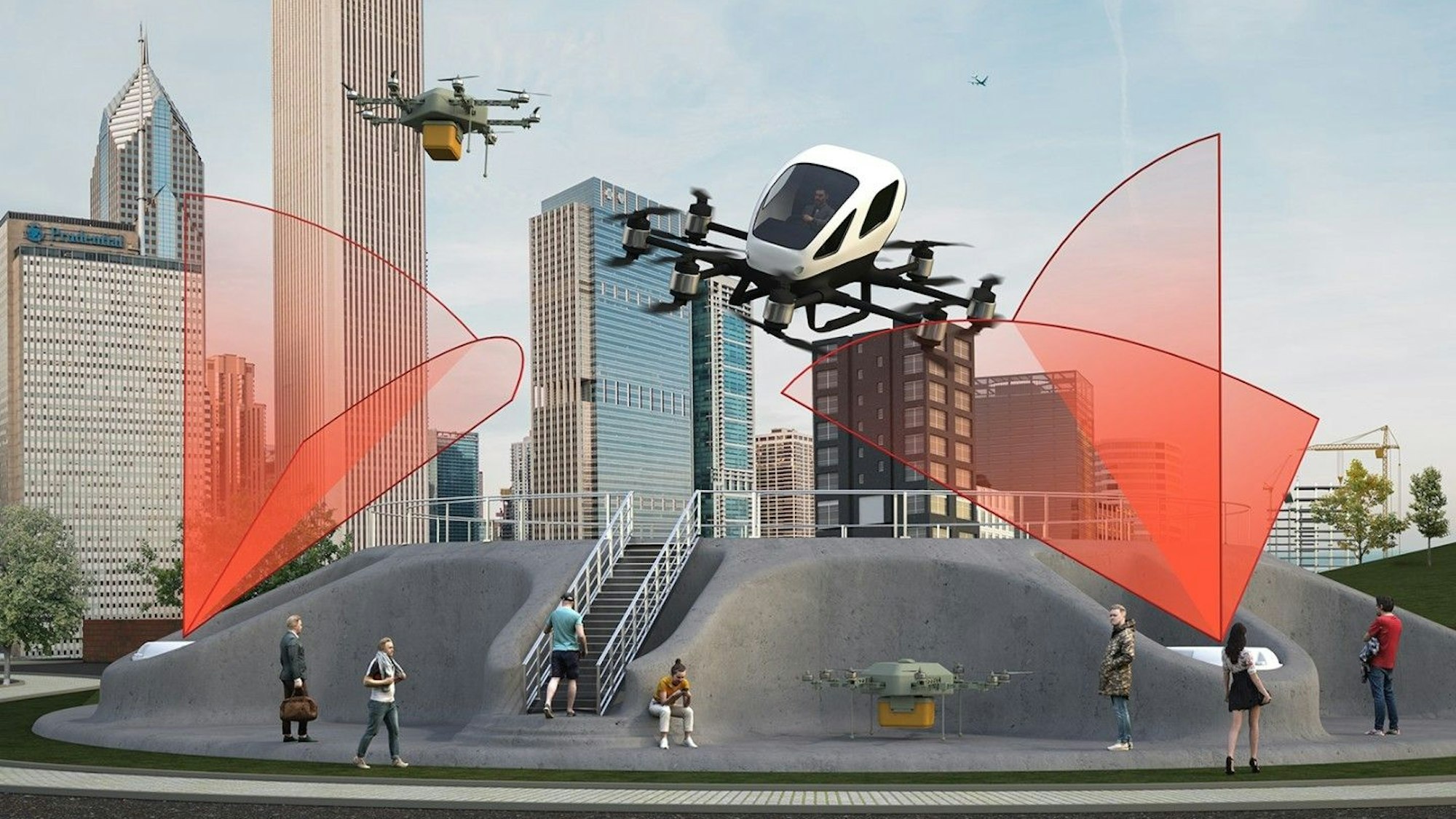 Vertiport-Überwachung per Radar von Fraunhofer FHR in Wachtberg