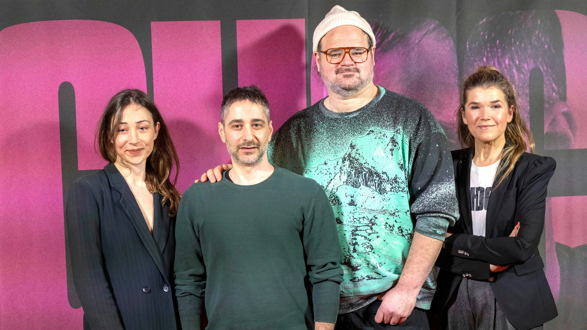 Kamen zur Premiere in den Filmpalast: Anke Engelke (r.), Aenne Schwarz (l.), Denis Moschitto (2.v.l.) sowie Regisseur Daniel Rakete.