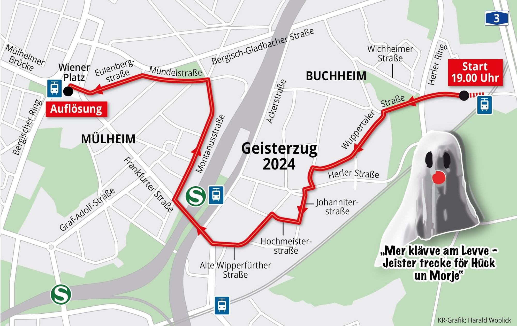 Hier geht der Geisterzug 2024 entlang
