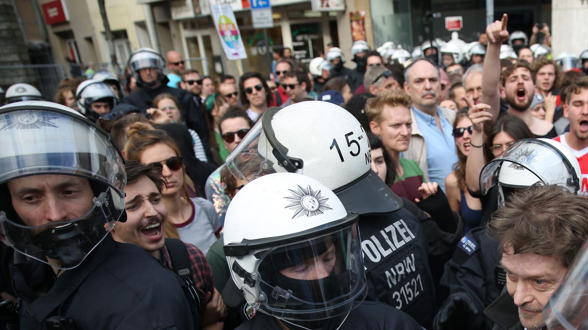 Tumulte gab es am Rande der Demonstration vor fünf Jahren in Kalk.
