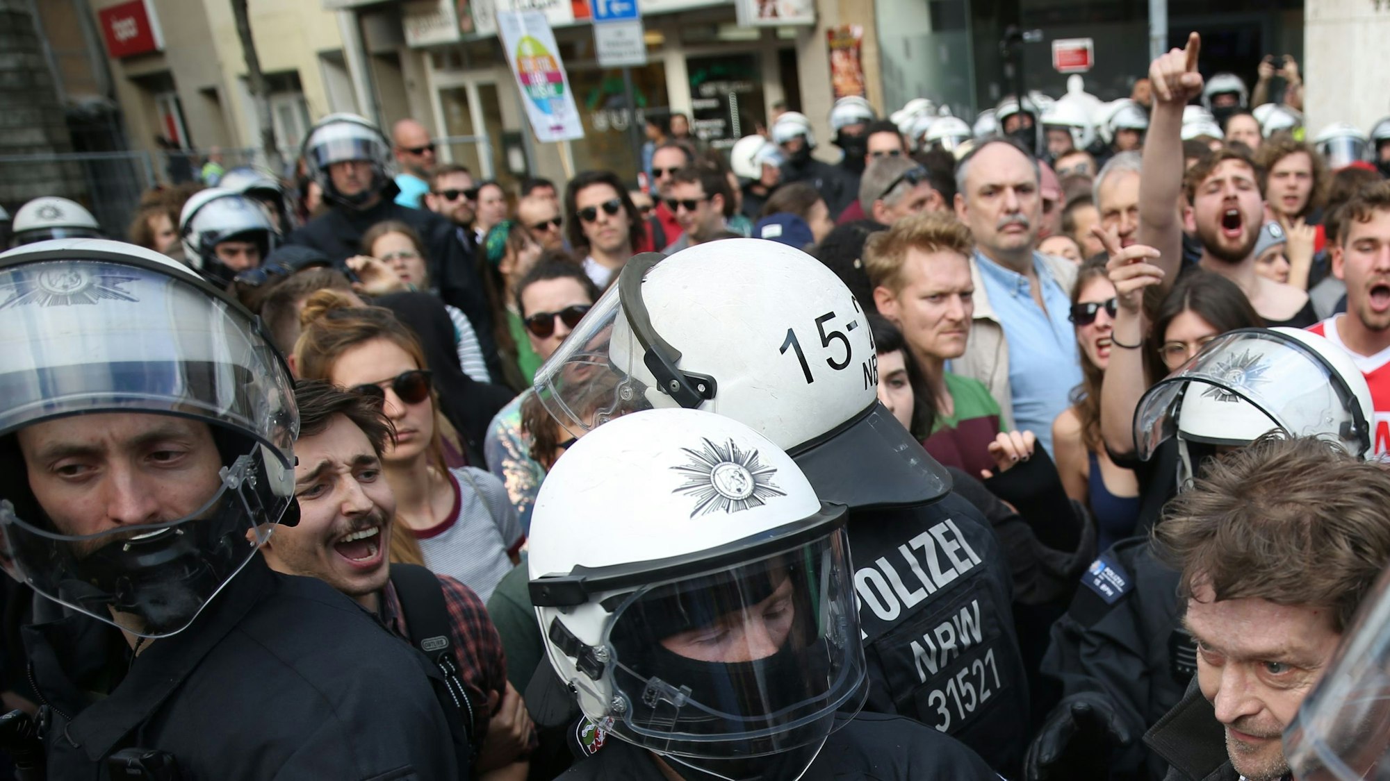 Tumulte gab es am Rande der Demonstration vor fünf Jahren in Kalk.