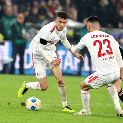 1.FC Köln vs. Eintracht Frankfurt, 20. Spieltag, 03.02.2024, 18.30 Uhr, links: Dejan Ljubicic (1. FC Köln), Bild: Herbert Bucco