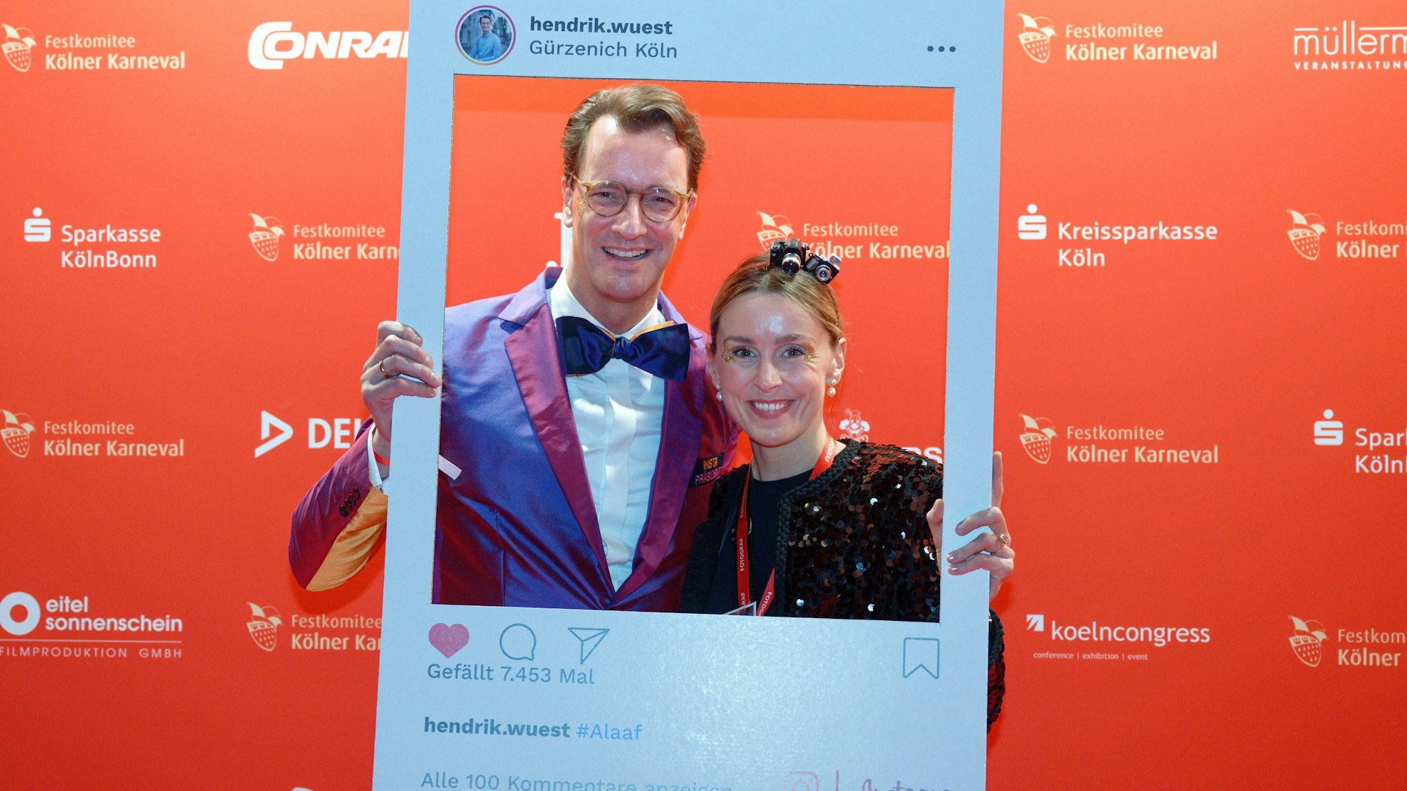 NRW-Ministerpräsident Hendrik Wüst vor Beginn der WDR-Fernsehsitzung als „Instapräsident“.