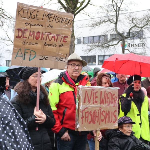 Demonstranten in Waldbröl.