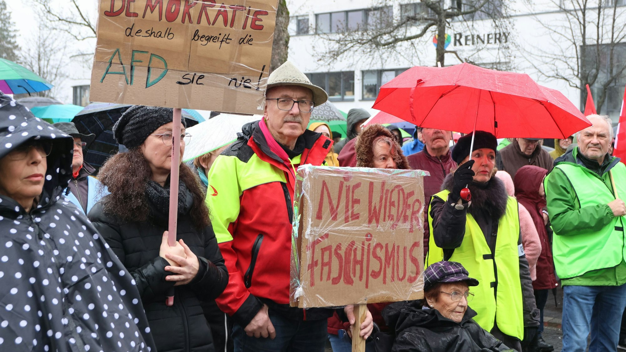 Demonstranten in Waldbröl.
