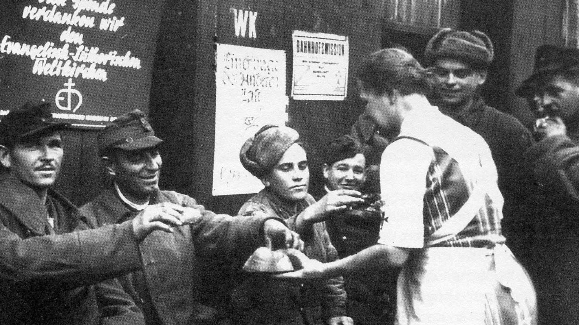 Die Versorgung von Soldaten in Kriegszeiten war eine wichtige Aufgabe der Bahnhofsmission.