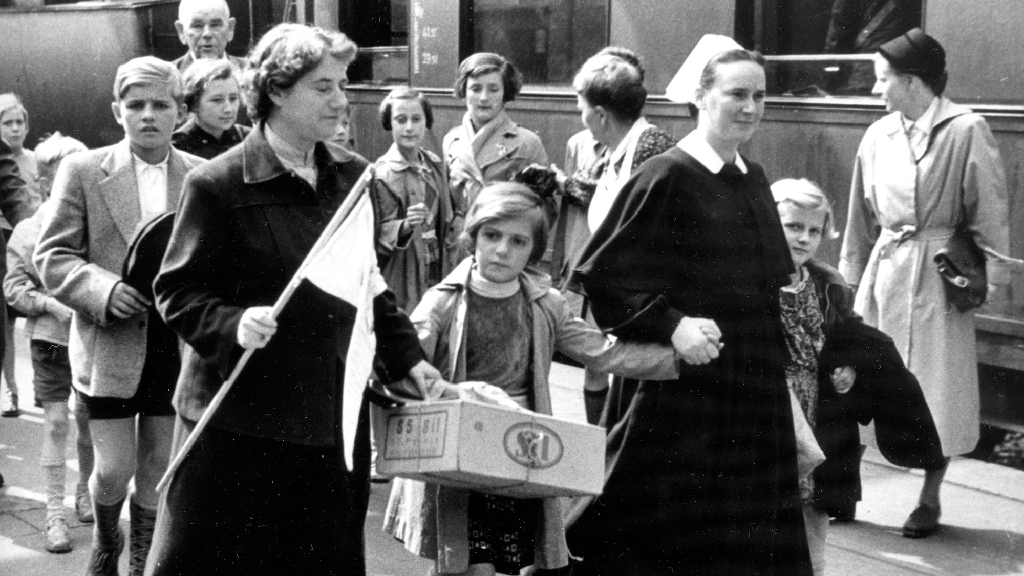 Die Begleitung von Kindergruppen in der Nachkriegszeit.