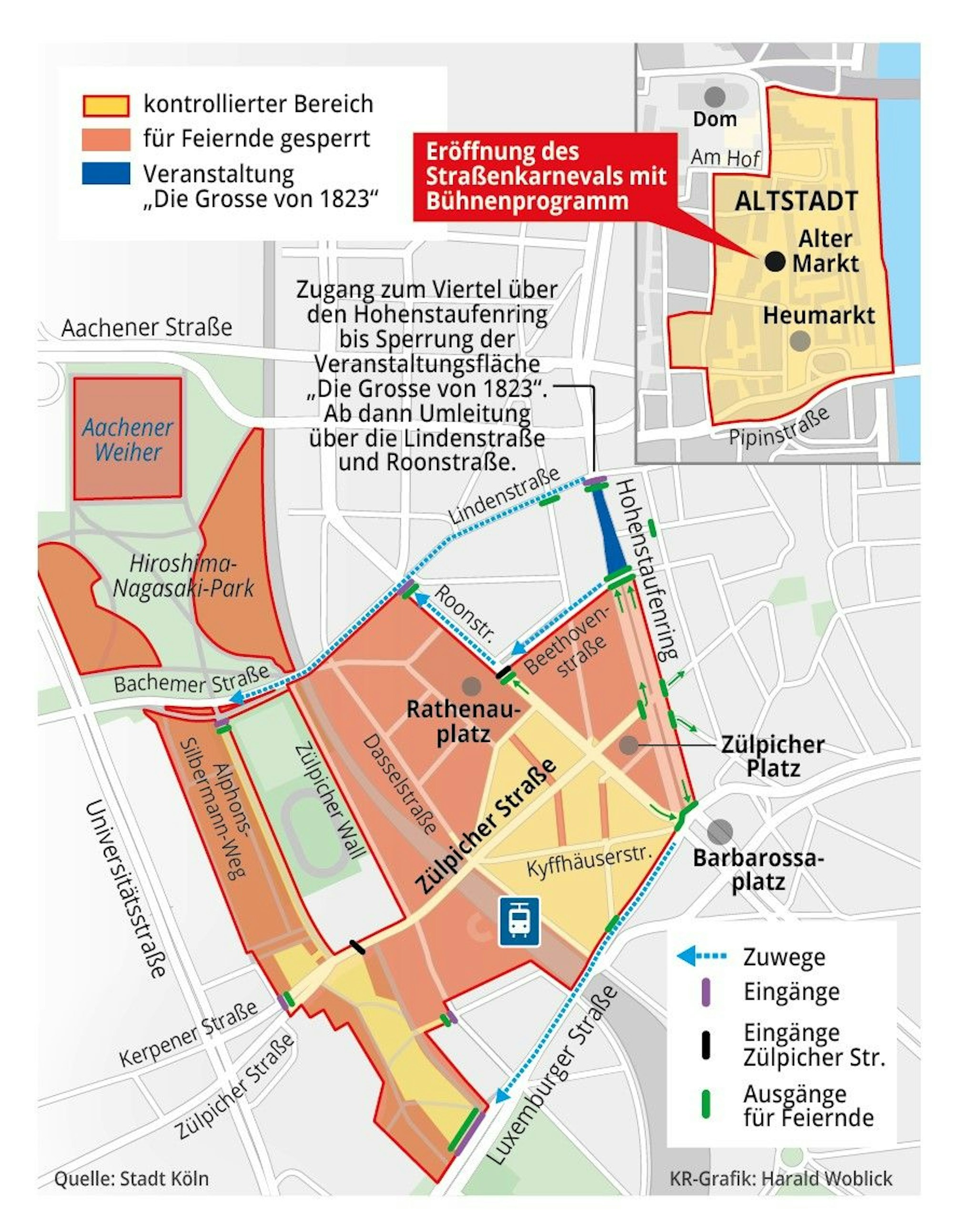 Das Sicherheitskonzept der Stadt für die Karnevalstage.