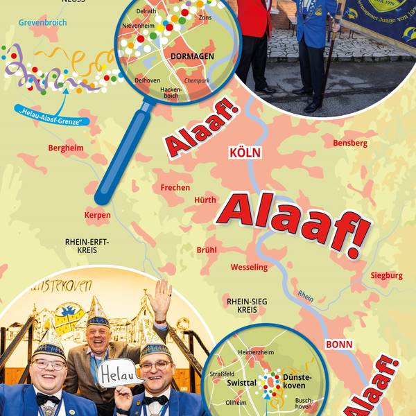 In Swisttal-Dünstekoven ruft man mitten im Alaaf-Gebiet "Helau".