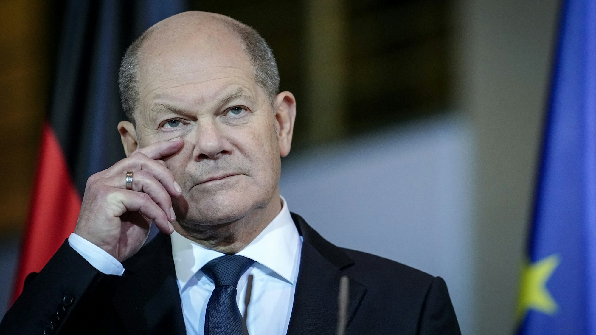Bundeskanzler Olaf Scholz (SPD) äußert sich zurückhaltend zu Steuersenkungen für Unternehmen.