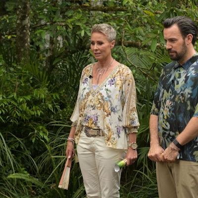 Die Moderatoren Jan Köppen und Sonja Zietlow vom RTL - Dschungelcamp „Ich bin ein Star - Holt mich hier raus!“.