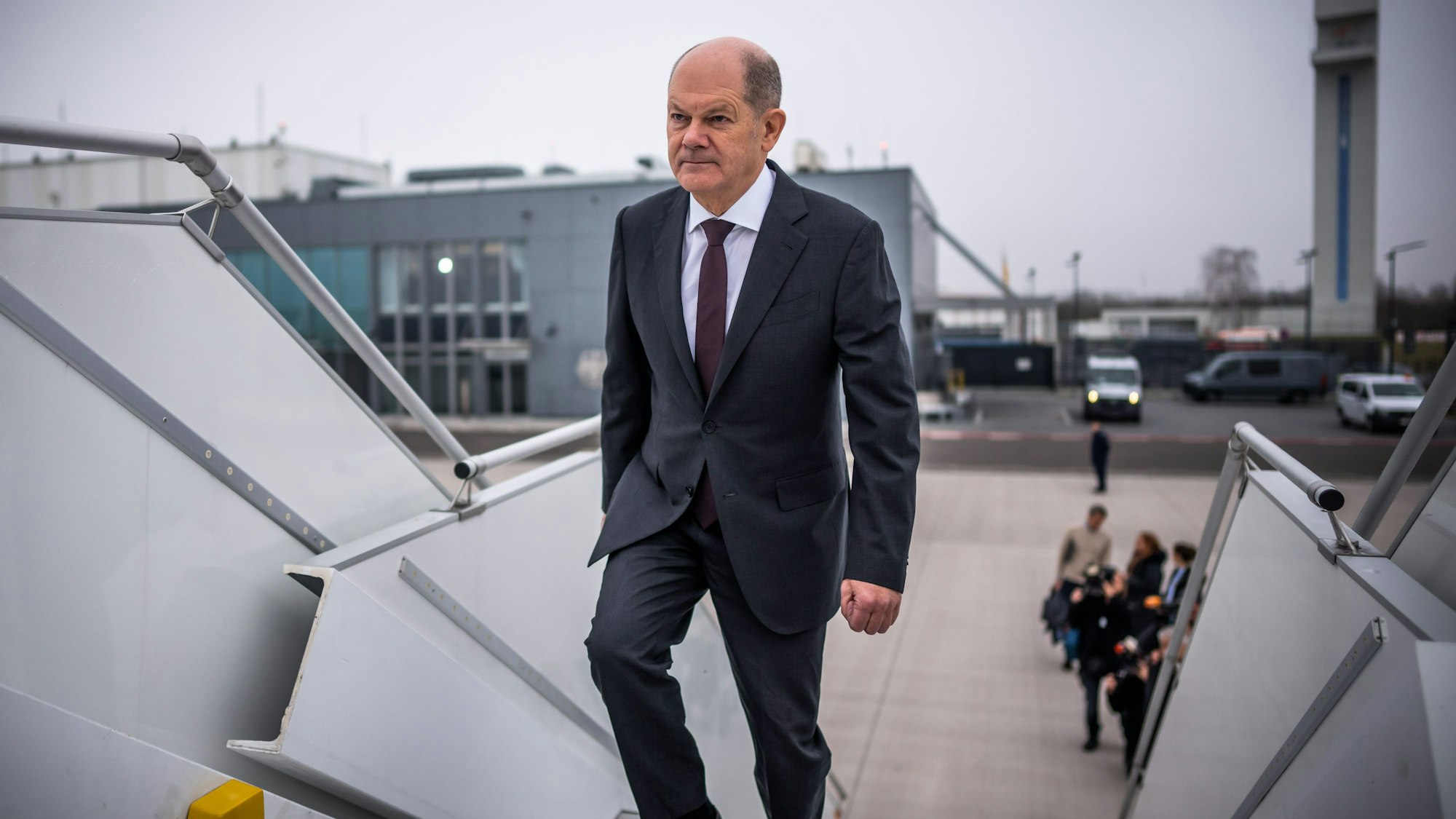 Heikle Mission: Olaf Scholz wird vor allem versuchen, die USA in Sachen Hilfen für die Ukraine wieder mit ins Boot zu holen.