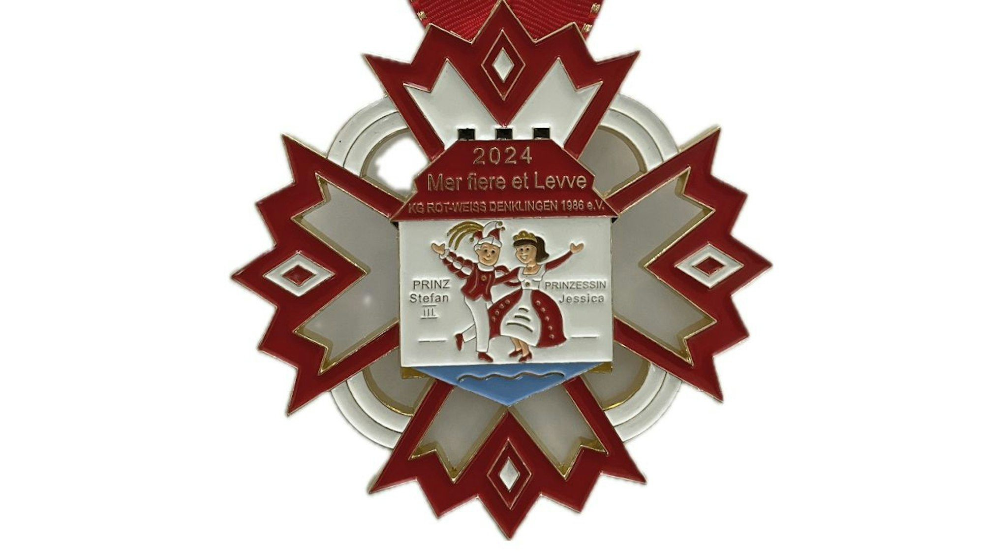 Der aktuelle Sessionsorden der KG Rot-Weiß Denklingen im Detail.