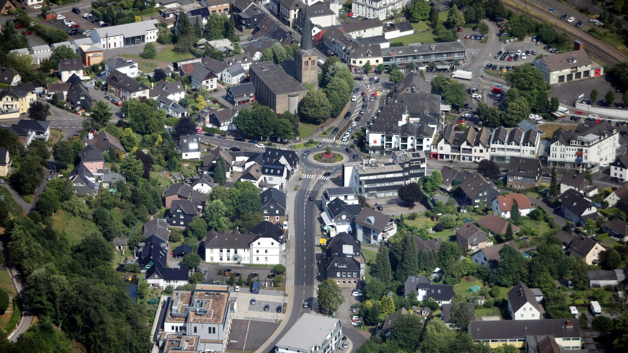 Luftaufnahme von Overath.