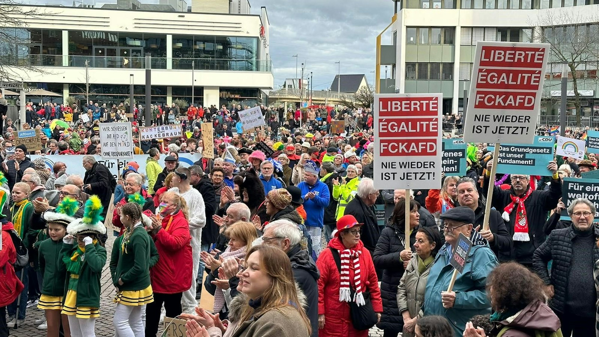 Demonstration gegen Rechtsextremismus in Sankt Augustin.
