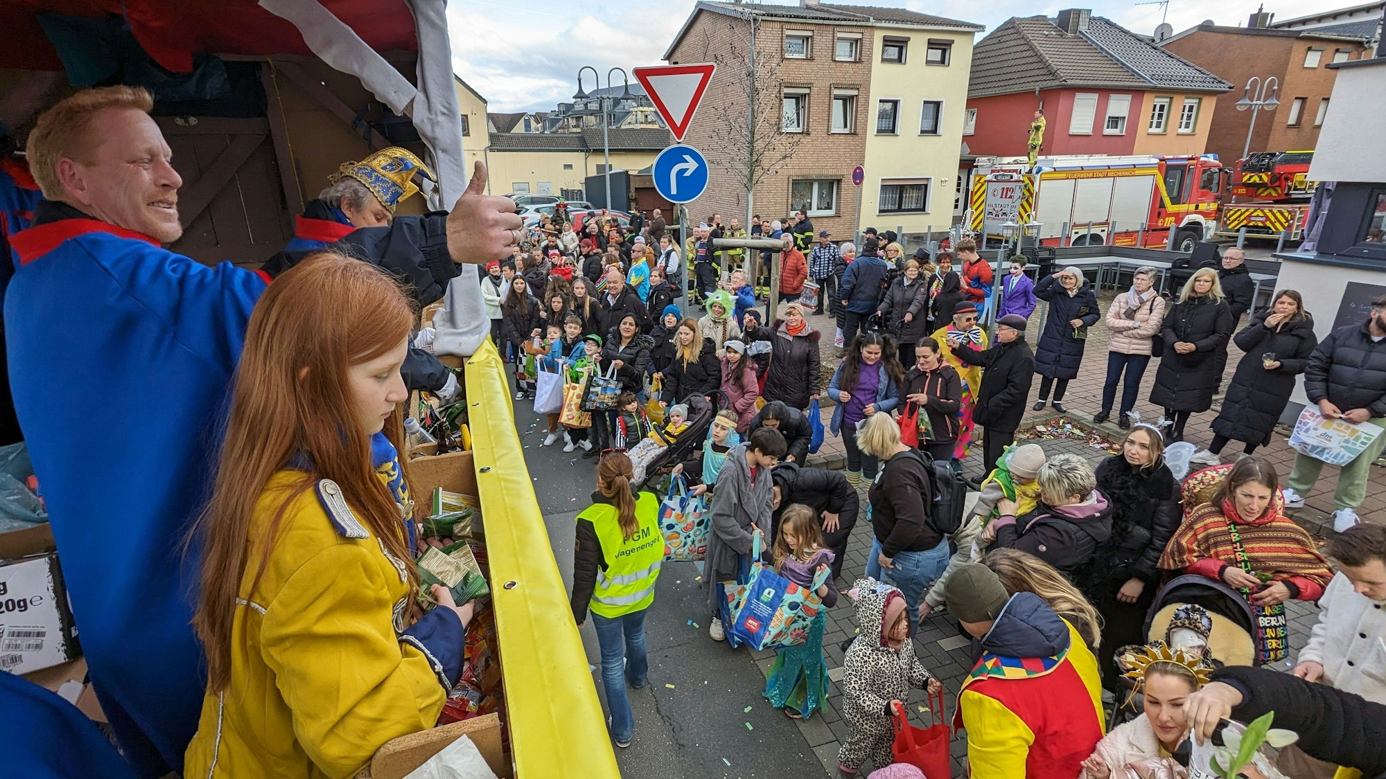 Teilnehmer beim Umzug in Mechernich