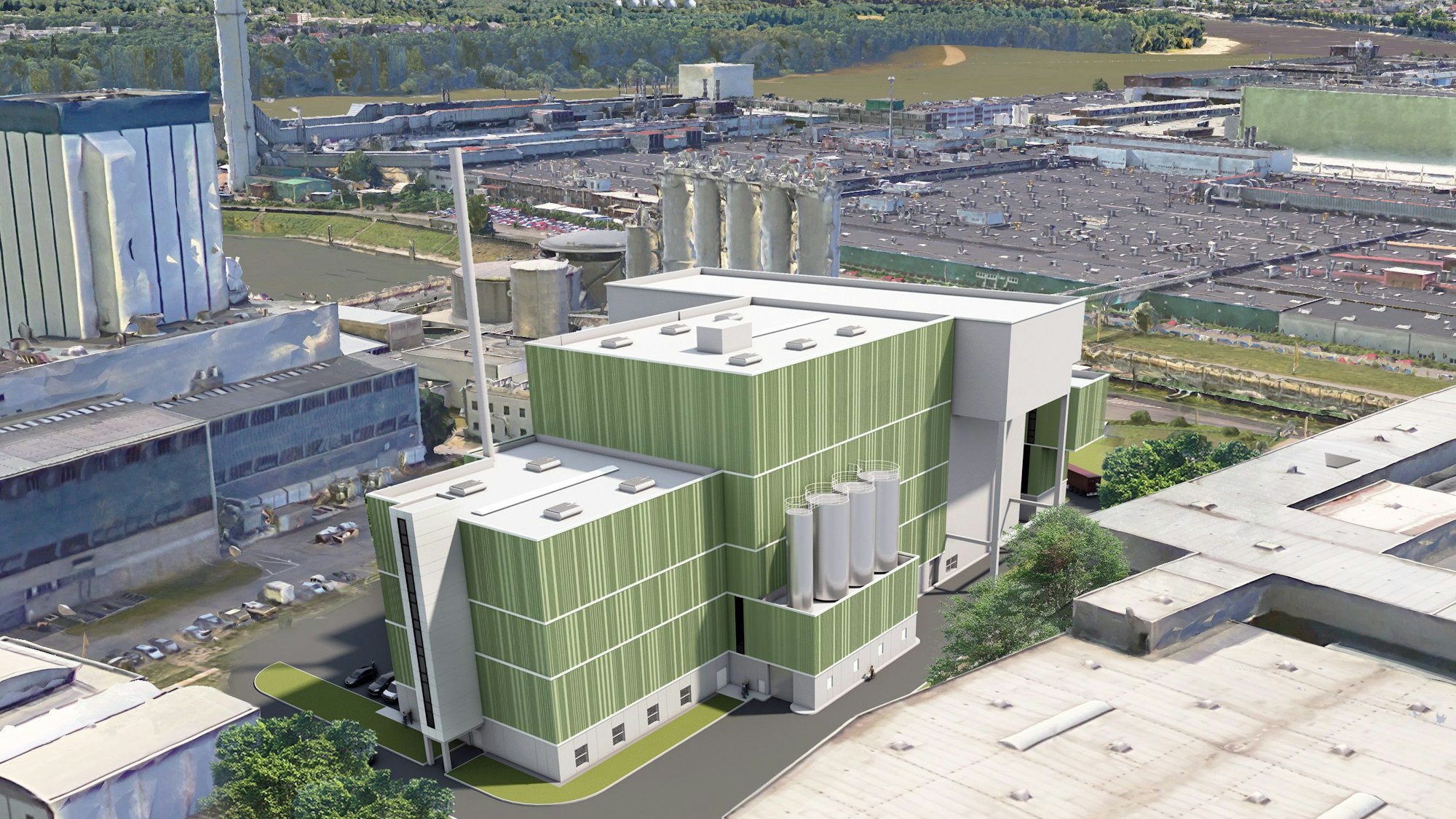 Visualisierung einer Klärschlammverbrennungsanlage