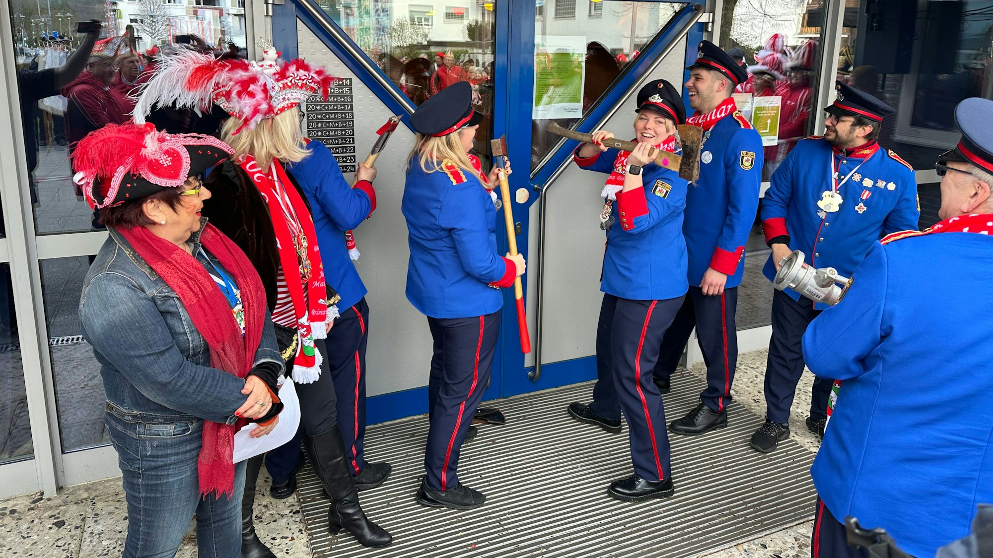 Rathaussturm in Lohmar am Rosenmontag