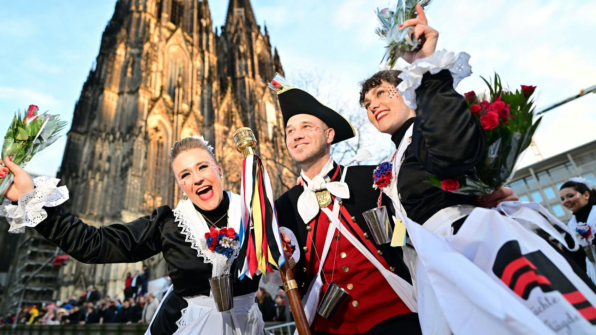 Gute Laune herrschte überall auf der Zugstrecke.