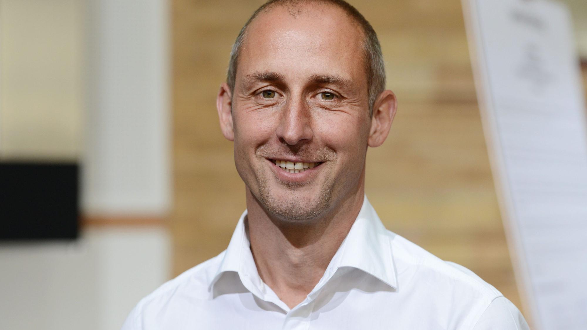 Der ehemalige deutsche Fußballspieler Marcus Urban bei einem Pressetermin zur Berliner Erklärung "Gemeinsam gegen Homophobie.