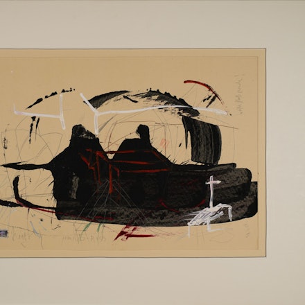 „Hand-Riss /weißer Fuß geruch“ lautet der mysteriöse Titel dieser Arbeit aus dem Jahr 1980.