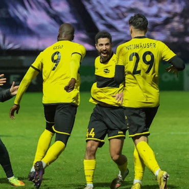 Szene eines Torjubels