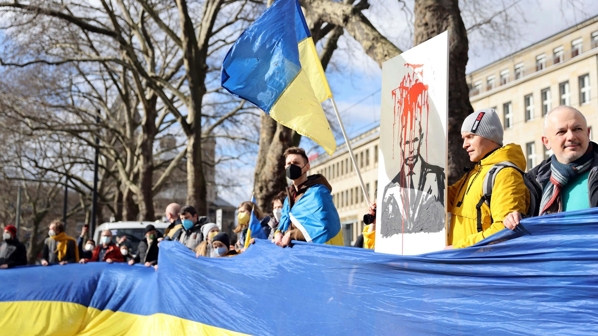 Solidarität mit der Ukraine wollen die Demonstranten am Samstag zeigen.