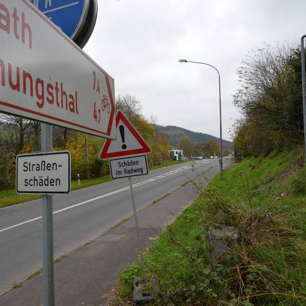 Archivaufnahme vom Radweg zwischen Untereschbach und Hoffnungsthal.