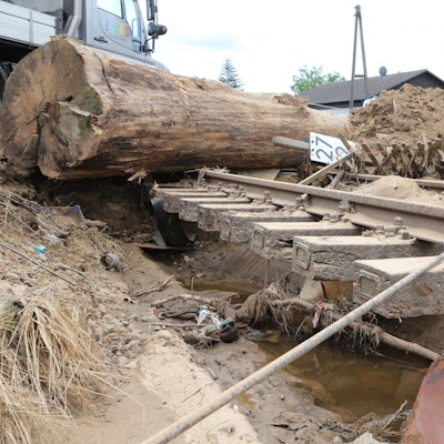 Die Schäden nach der Flut waren immens, auch hier am Odendorfer Bahnhof.