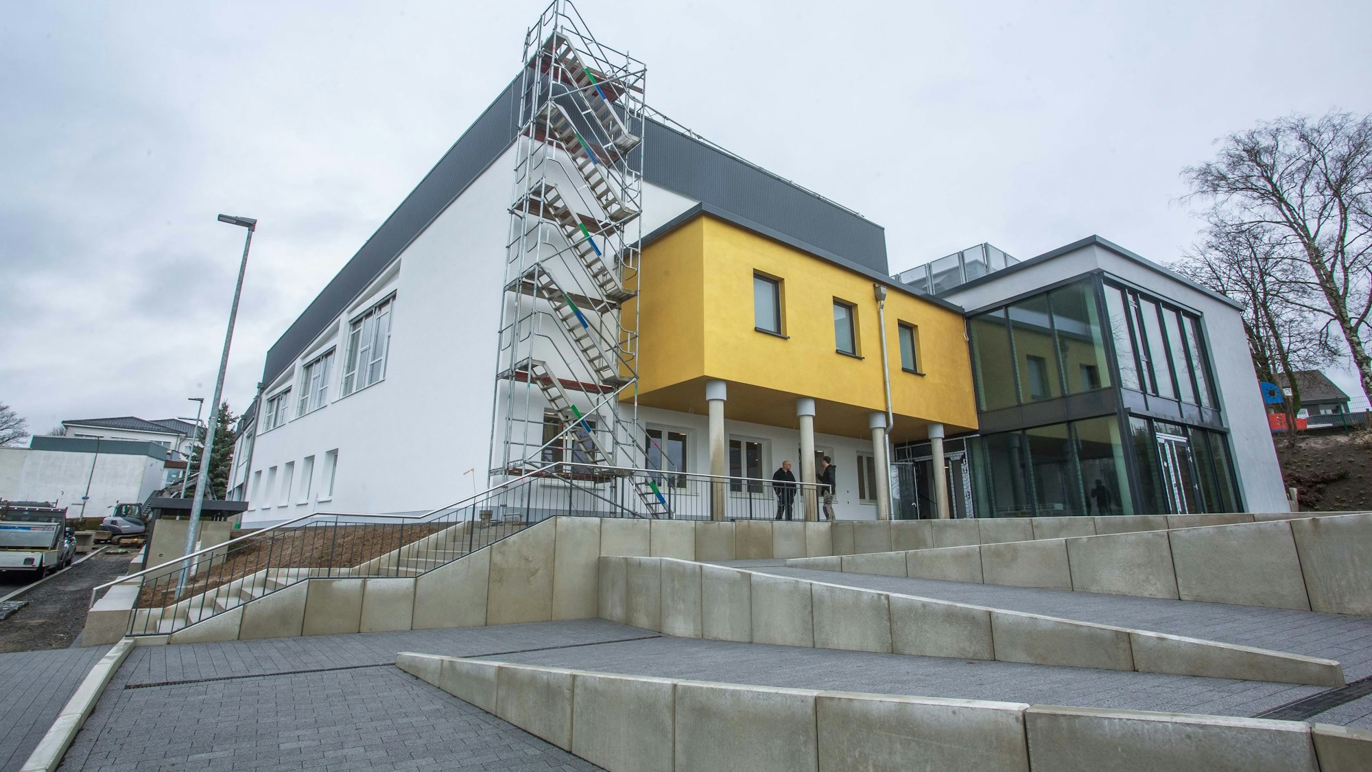 Eine Außenansicht des Stadtteilhauses.