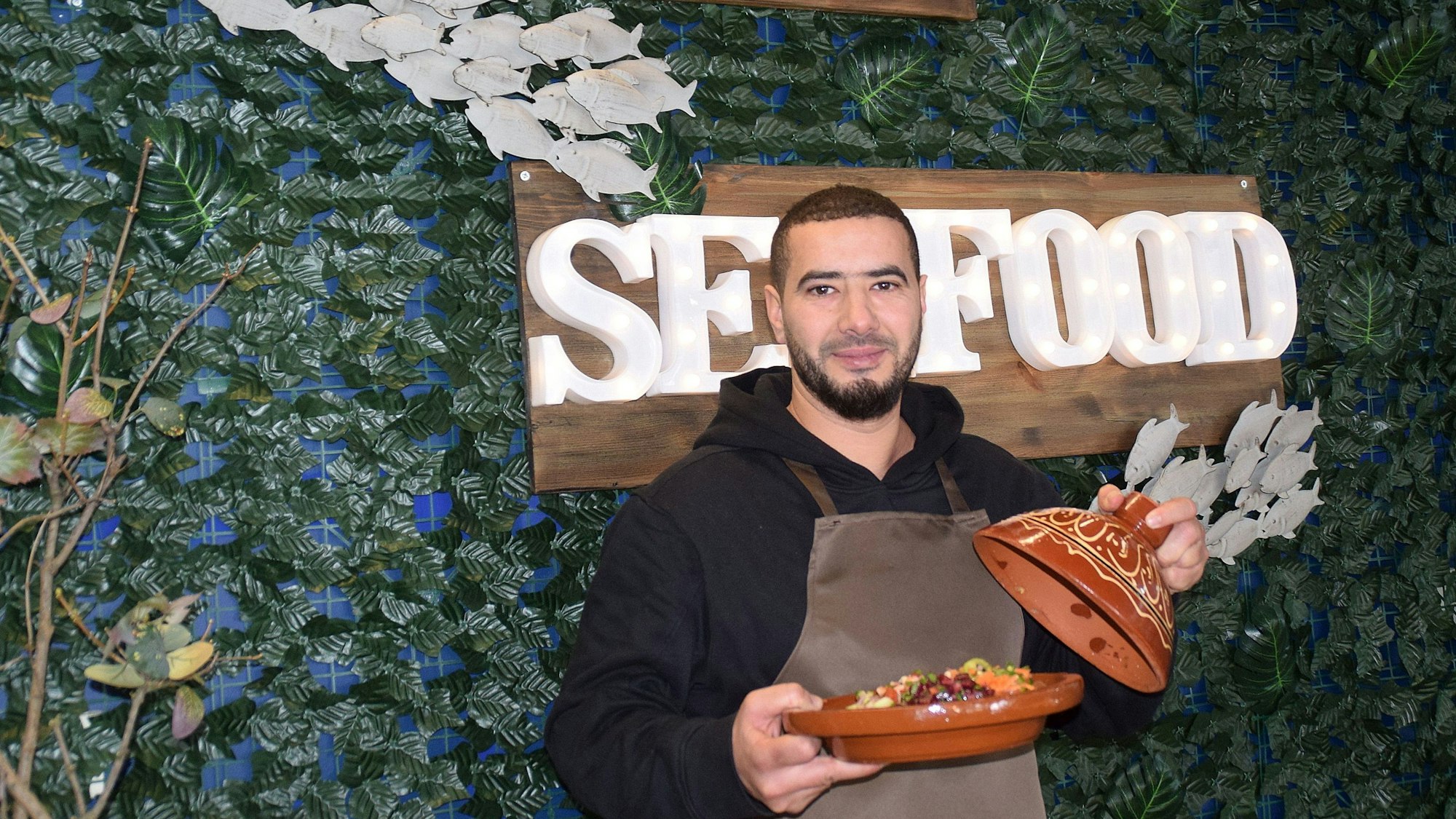 Zakaria Elemrani, Inhaber des Fisch-Restaurants "Tanger Seafood".