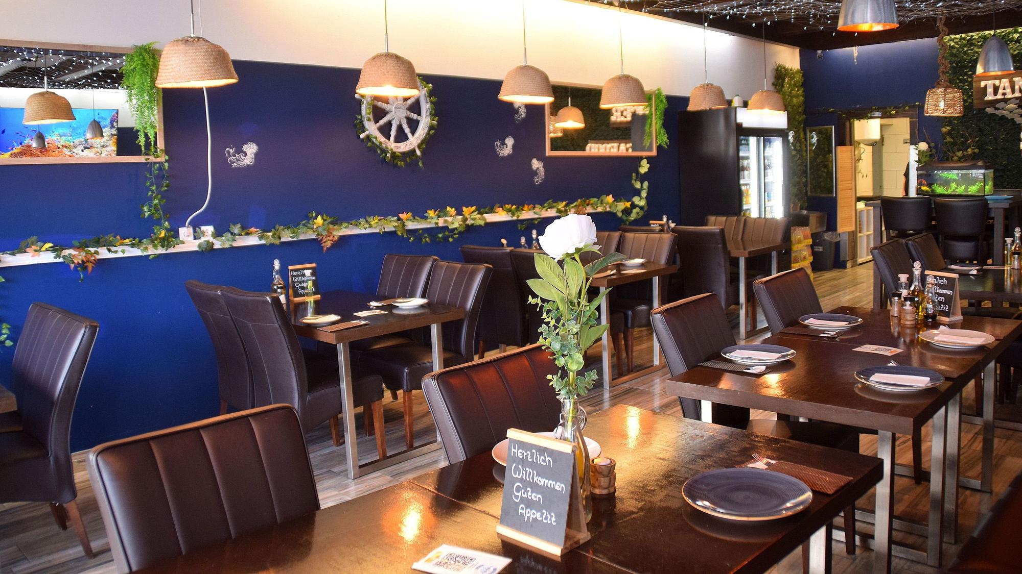 Das Fischrestaurant "Tanger Seafood" von innen.-