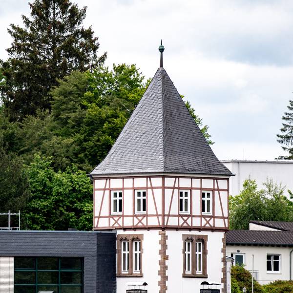 Der Turm des Gerichtsgebäudes in Wipperfürth.