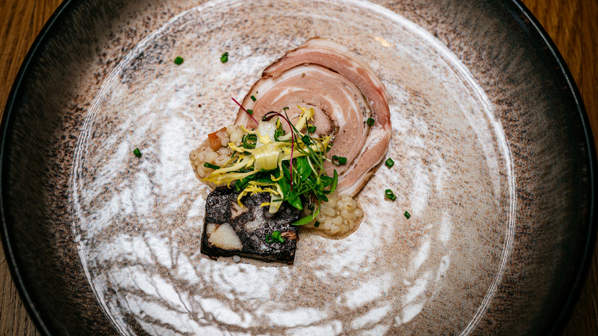 Ein Gang des Lamm-Menüs im Restaurant Maximilian Lorenz.