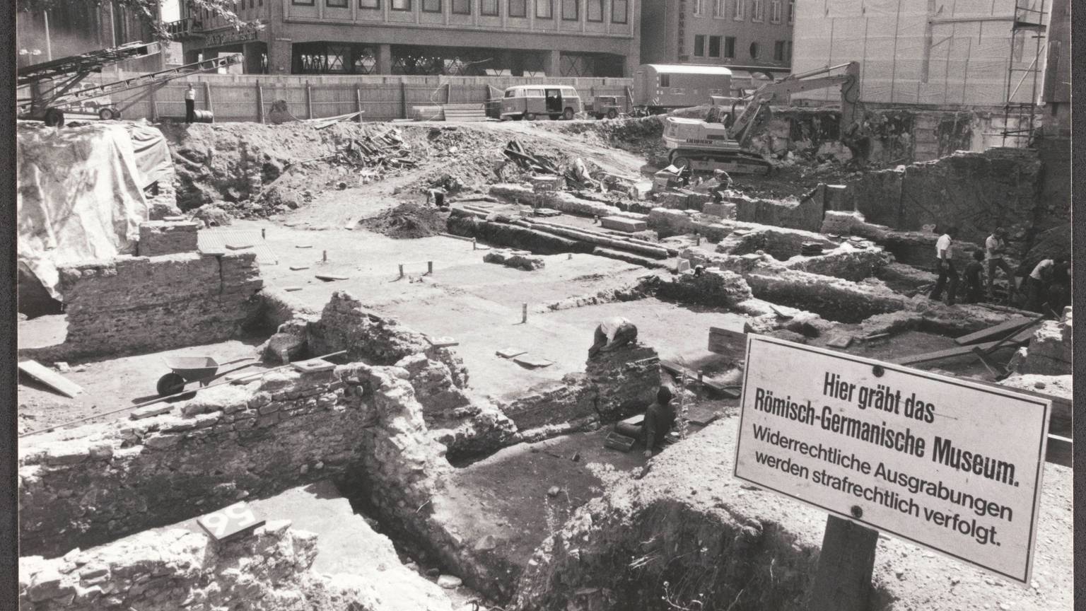 Ausgrabungen des Römisch-Germanischen Museums im Stadtzentrum.