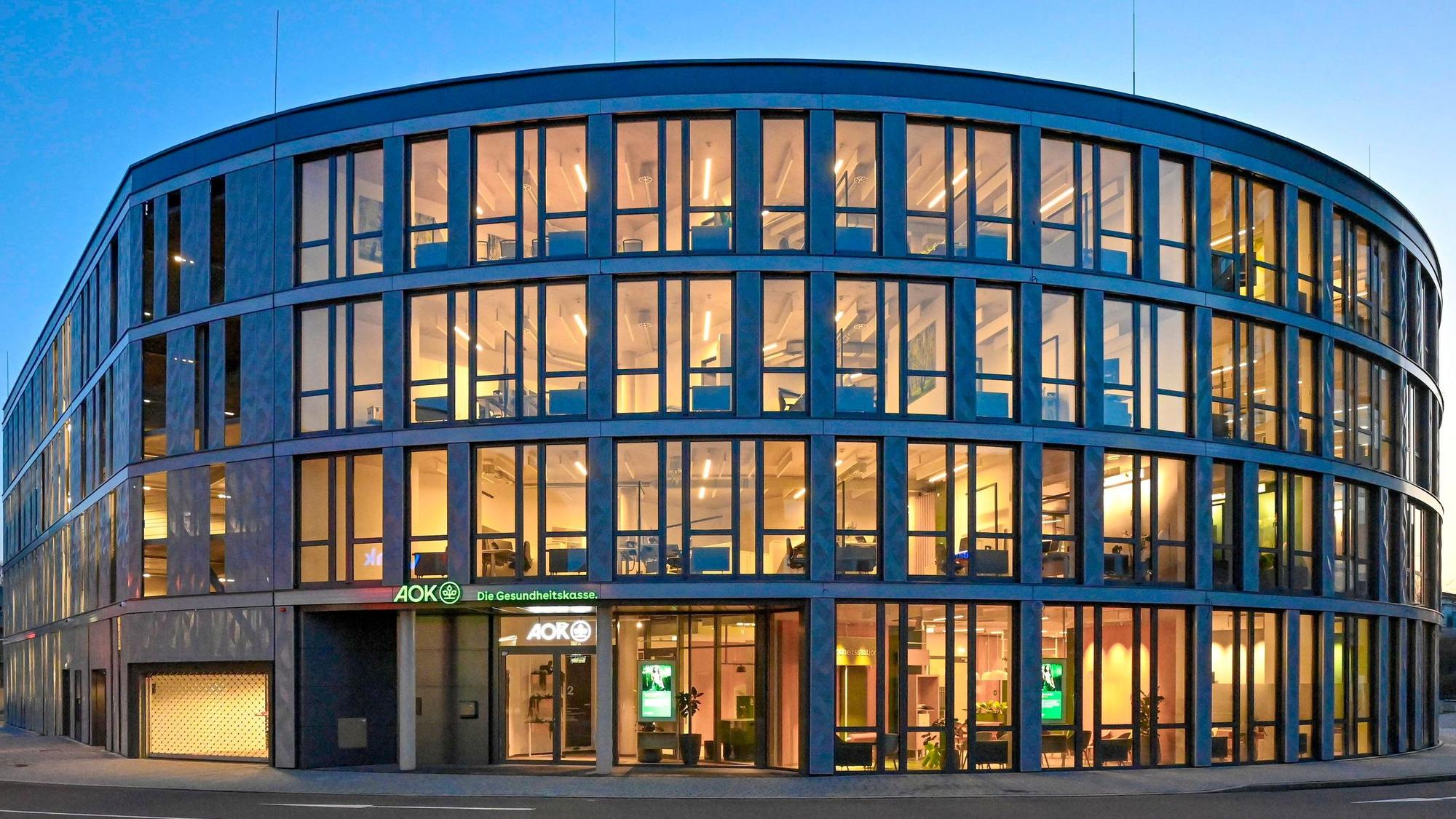 Das neue Haus der AOK auf dem Gummersbacher Steinmüllergelände.