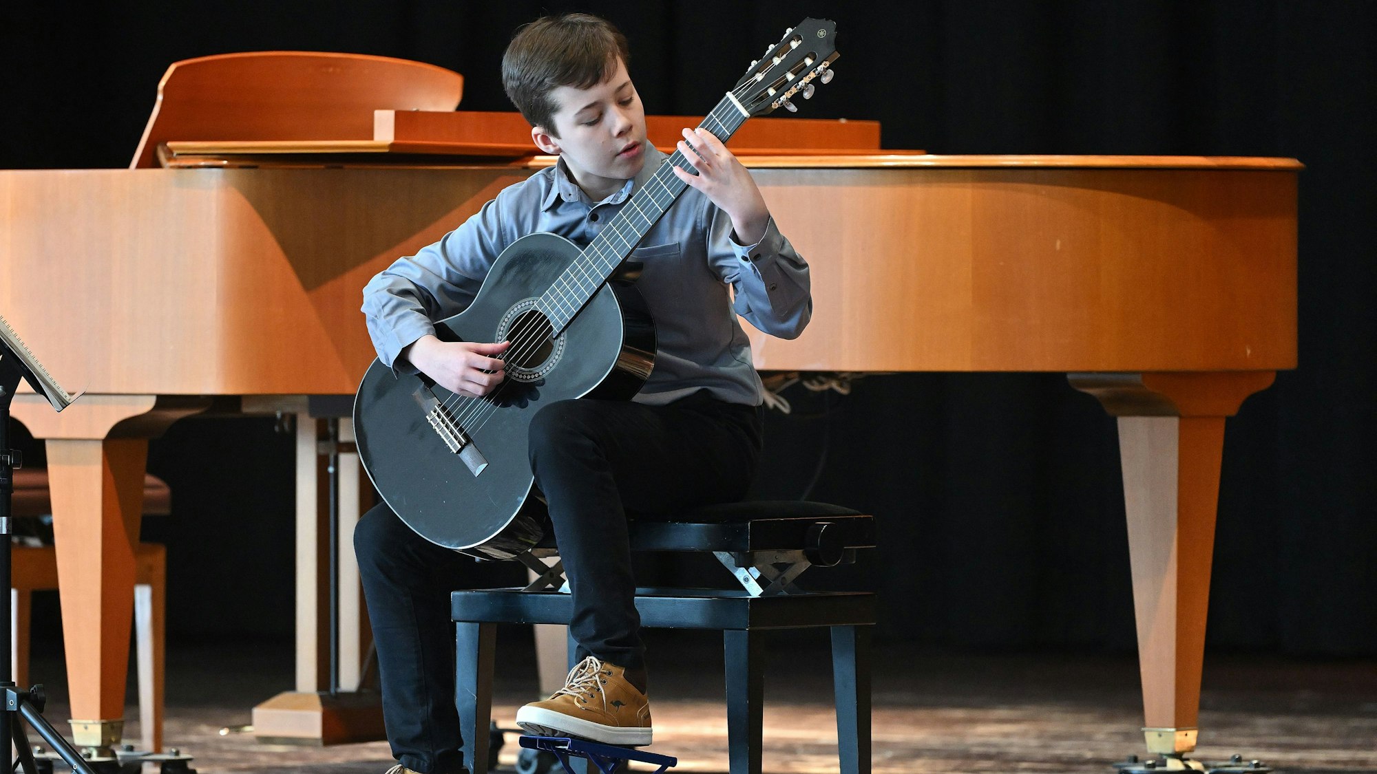 Eins der Talente: Jan Hoppenz an der Gitarre.